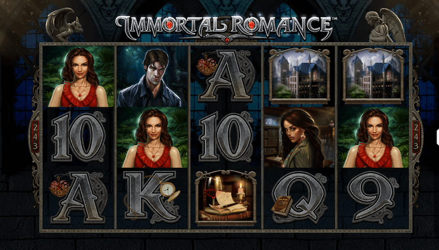 Immortal Romance darmowe spiny Grafika przedstawia przykładowe ułożenie symboli w Immortal Romance