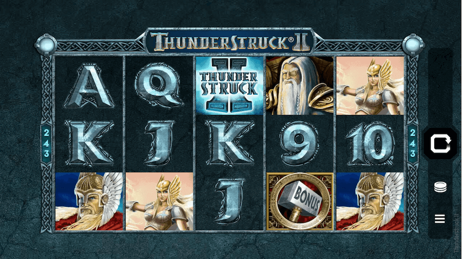 Thunderstruck II slot grafika przedstawia okno z grą w slocie Thunderstruck 2.