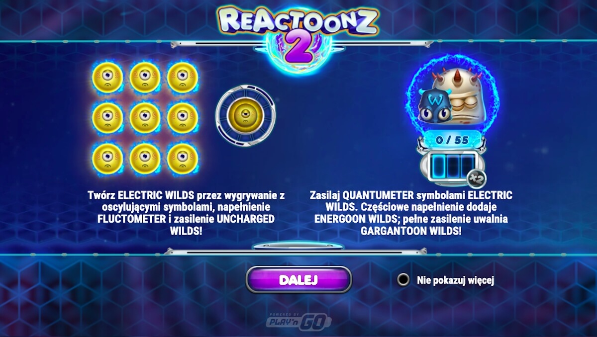 Automat Reactoonz 2 dodatkowe funkcje Automat Reactoonz 2 dodatkowe funkcje