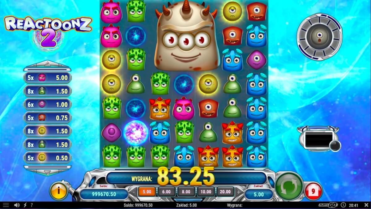 Automat Reactoonz 2 level wild Gargantoon Automat Reactoonz 2 level wild Gargantoon