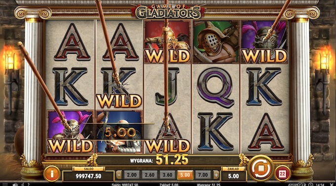 Game of Gladiators slot od Play n GO dodatkowe funkcje Game of Gladiators slot od Play n GO dodatkowe funkcje